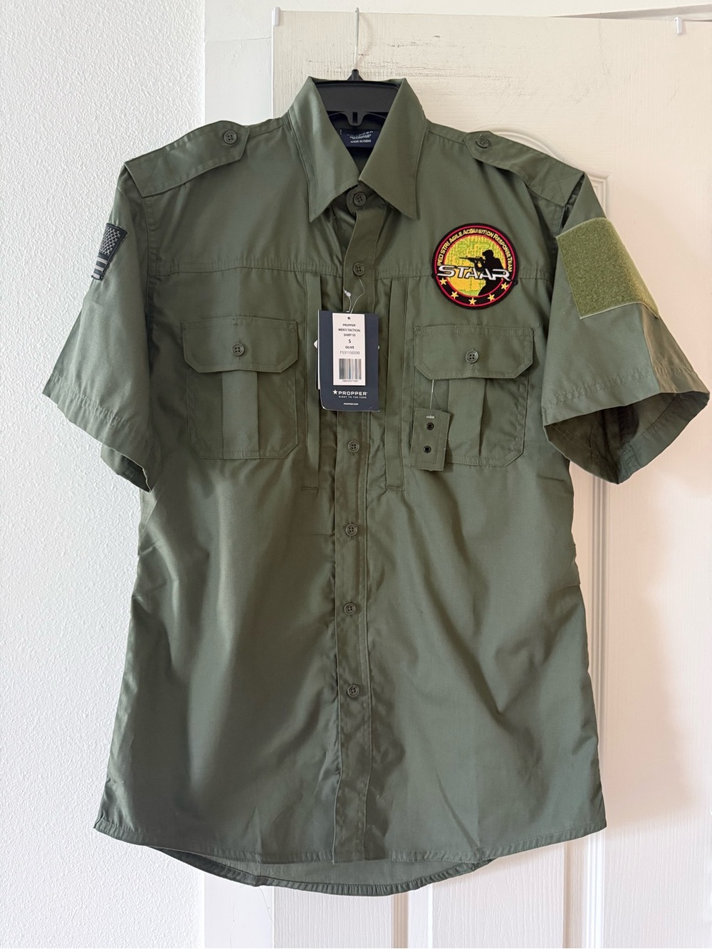 Propper Men’s Tactical Shirt S Olive STAAR Patch Teflon Ripstop NWT